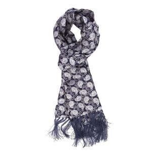 Luke 1977 Two Paisley Silk Scarf / Navy